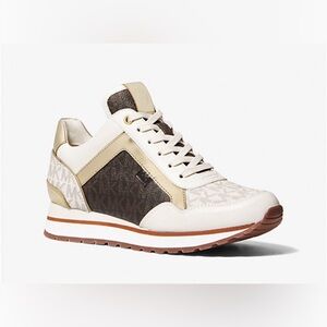 Michael Kors Women's White and Brown Sneakers